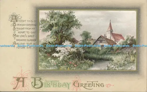 R048777 Ein Geburtstagsgruß Kanal und Häuser Wildt und Kray 1913