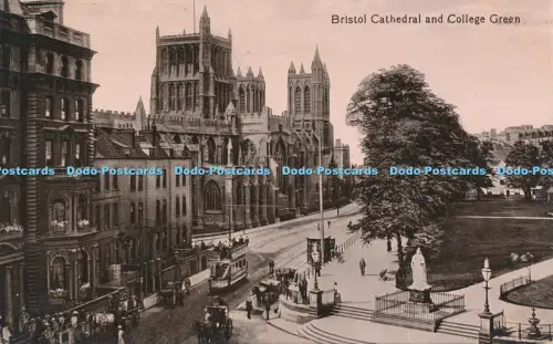 R048780 Bristol Cathedral and College Green Valentine 1916