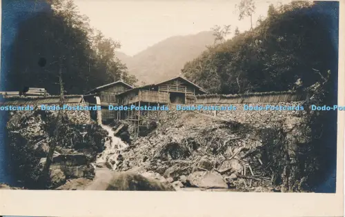 R048815 Alte AK Haus und Felsbrücke bei den Bergen