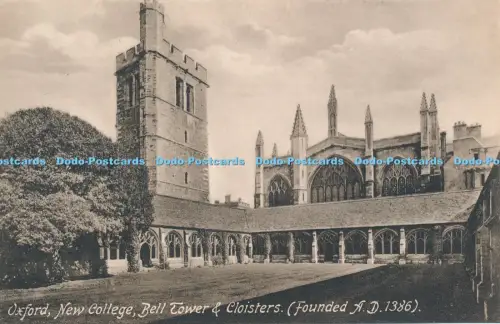 R048820 Oxford New College Glockenturm und Kreuzgang George Davis