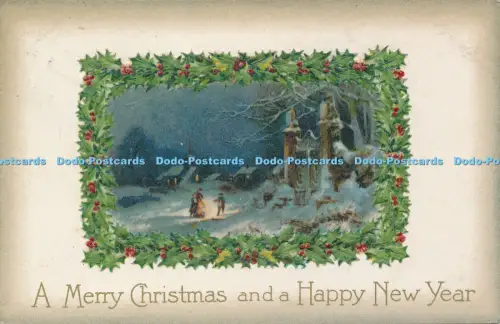 R048837 Gruß Postkarte Frohe Weihnachten und einen guten Rutsch ins neue Jahr Wildt und Kray
