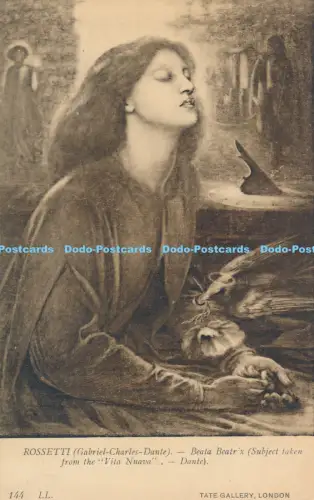 R048860 Ak Rossetti Beata Beatrix LL Nr 144