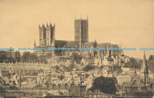 R048863 Lincoln Cathedral from S W Photochrom Sepiatone