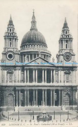 R048882 London E C St Pauls Cathedral West Front LL No 259