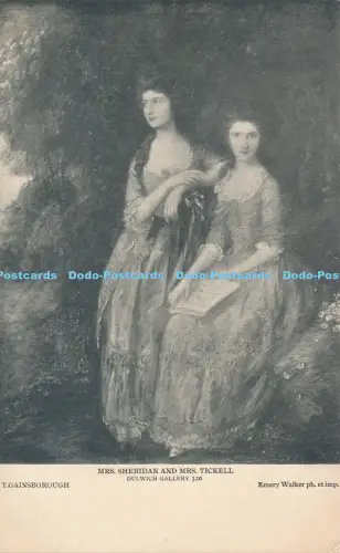 R048902 Postkarte Frau Sheridan und Frau Tickell Dulwich Galerie Emery Walker