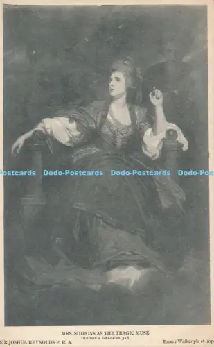 R048904 Postkarte Mrs Siddons als die tragische Muse Dulwich Gallery