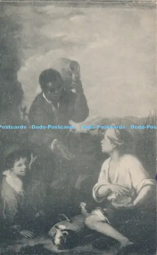 R048906 Postkarte Zwei spanische Bauernjungen und ein Negerjunge Dulwich Gallery Emery
