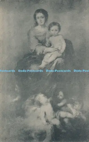 R048907 Postkarte La Madonna del Rosario Dulwich Galerie Emery Walker