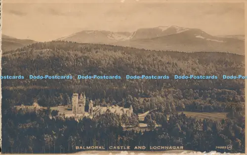 R048915 Balmoral Castle and Lochnagar Valentine Selectype