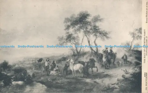 R048964 Postkarte Der Halt einer Jagdgesellschaft Dulwich Gallery Emery Walker