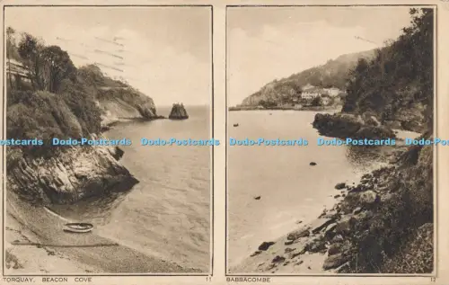 R049147 Torquay Beacon Cove Babbacombe Photochrom 1934