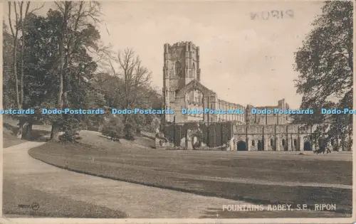 R049165 Brunnen Abtei S E Ripon Valentine 1916