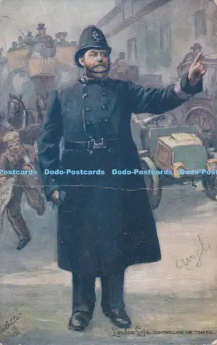 R049232 London Life Controlling the Traffic Tuck Oilette 1912
