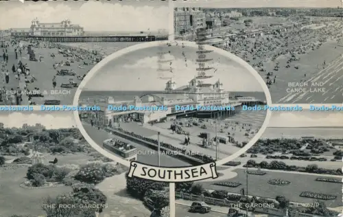 R049283 Southsea Multi View Valentine Silveresque 1959