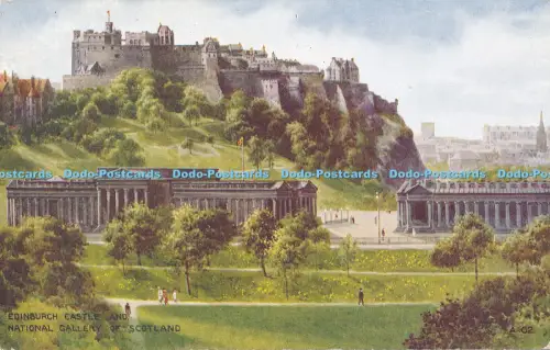 R049461 Edinburgh Castle and National Gallery of Scotland Valentine Art Farbe