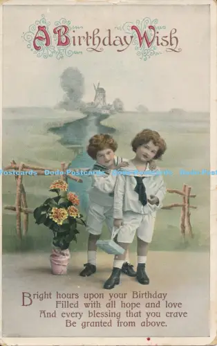 R049466 Grüße Ein Geburtstagswunsch Kinder 1912
