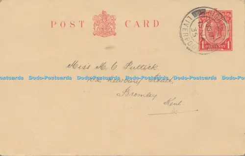R049467 alte schriftliche Postkarte 1935