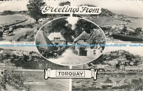 R049473 Grüße aus Torquay Mehrfachansicht Harvey Barton RP 1958