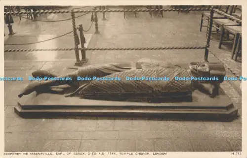 R049486 Geoffrey de Magnaville Earl of Essex Temple Church London Walter Scott