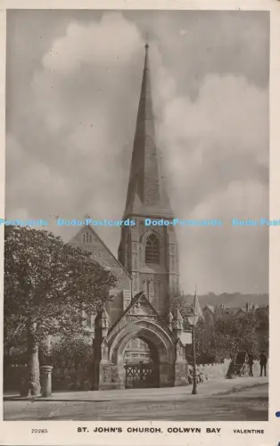 R049513 St Johns Church Colwyn Bay Valentine 1920
