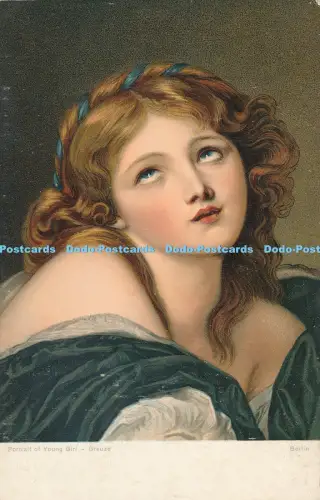 R049728 AK Portrait junges Mädchen Greuze Berlin Misch und Co