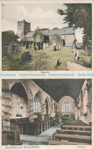R049808 Clovelly Kirche Außen Innen Pfau Platino Foto
