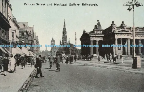 R049855 Princes Street and National Gallery Edinburgh H B