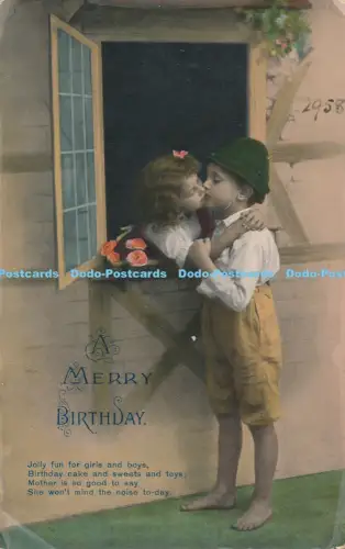 R049867 Grüße Frohe Geburtstag Mädchen und Junge