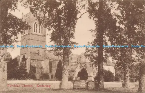 R049881 Pytchley Kirche Schriftzug H Evans