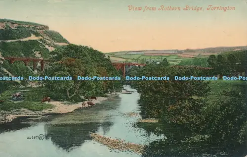 R049979 Blick von der Rothern Bridge Torrington Valentine 1908