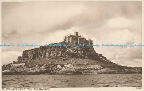 R050079 St Michaels Mount from the Sea South Photochrom