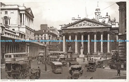 R050098 London Royal Exchange and Bank Photochrom