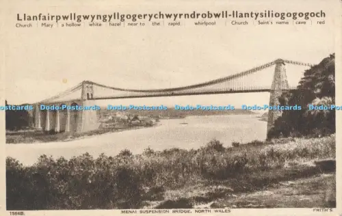 R050100 Menai Hängebrücke North Wales Frith No 1584B