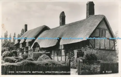 R050238 Anne Hathaways Cottage Stratford Upon Avon Valentine Nr. K 7857 RP
