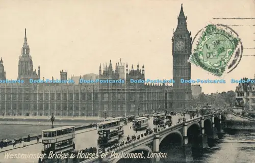 R050450 Westminster Bridge and Houses of Parliament London The Classical