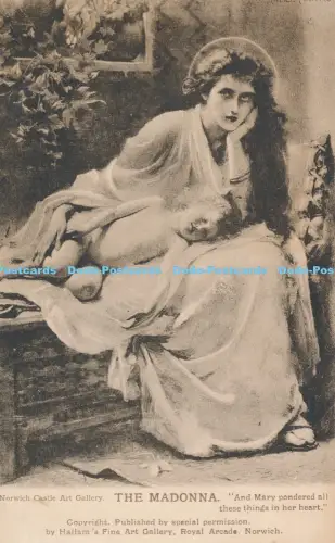 R050702 Postkarte The Madonna Norwich Castle Art Gallery Hallam