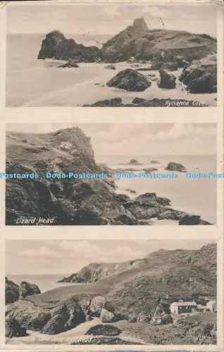 R050732 Kynance Cove Echsenkopf Kynance Cove und Ryllkopf Mehrfachansicht 1931