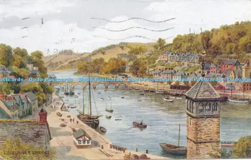 R050735 Looe River and Bridge Salmon No 2411 1949