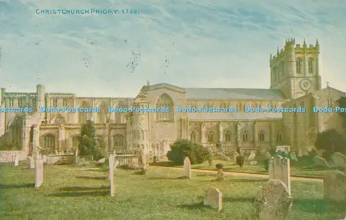 R050787 Christchurch Priory Photochrom Celesque 1912