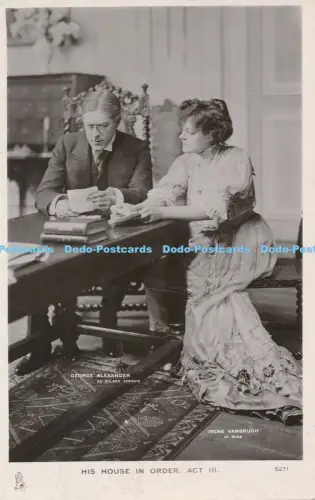R050800 Sein Haus in Ordnung Akt III Irene Vanbrugh und George Alexander Tuck