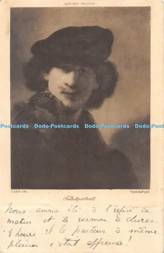 R051090 AK Selbstportrait Rembrandt