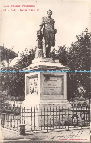 R051669 Les Basses Pyrenäen Pau Statue Henri IV Labouche Freres Nr 26