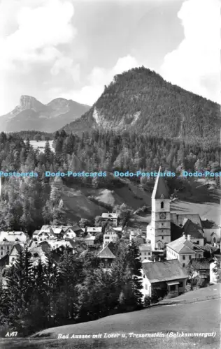 R051676 Bad Aussee mit Loser u Tressenstein Salzkammergut F Lokher RP 1965