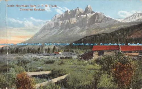 R051697 Castle Mountain from C P R Track Canadian Rockies B Hopkins