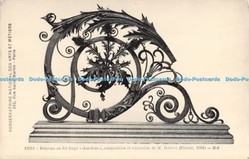 R051715 Rinceau en fer Forge Chardons Composition et Execution de M Robert G Bou