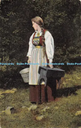 R052538 Alte AK Junge Frau