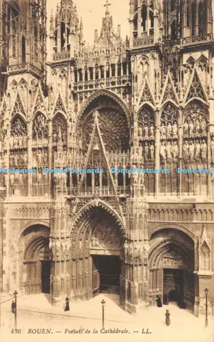 R052568 Rouen Portail de la Cathedrale LL No 436