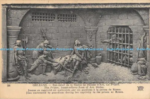 R053584 Orleans The Prison Basso Relievo Jeanne d'Arc Statue Neurdein Freres No 8