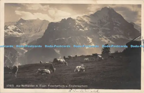 R053594 Alp Nothalden m Eiger Fiescherhorn u Finsteraarhorn Nr 27415 B Hopkins