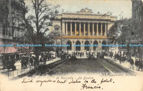 R053603 Marseille La Bourse Guende No 21 B Hopkins 1905